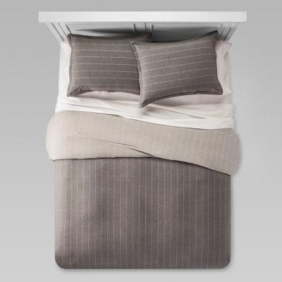 Gray Flannel Linework Duvet Cover Set - Threshold™