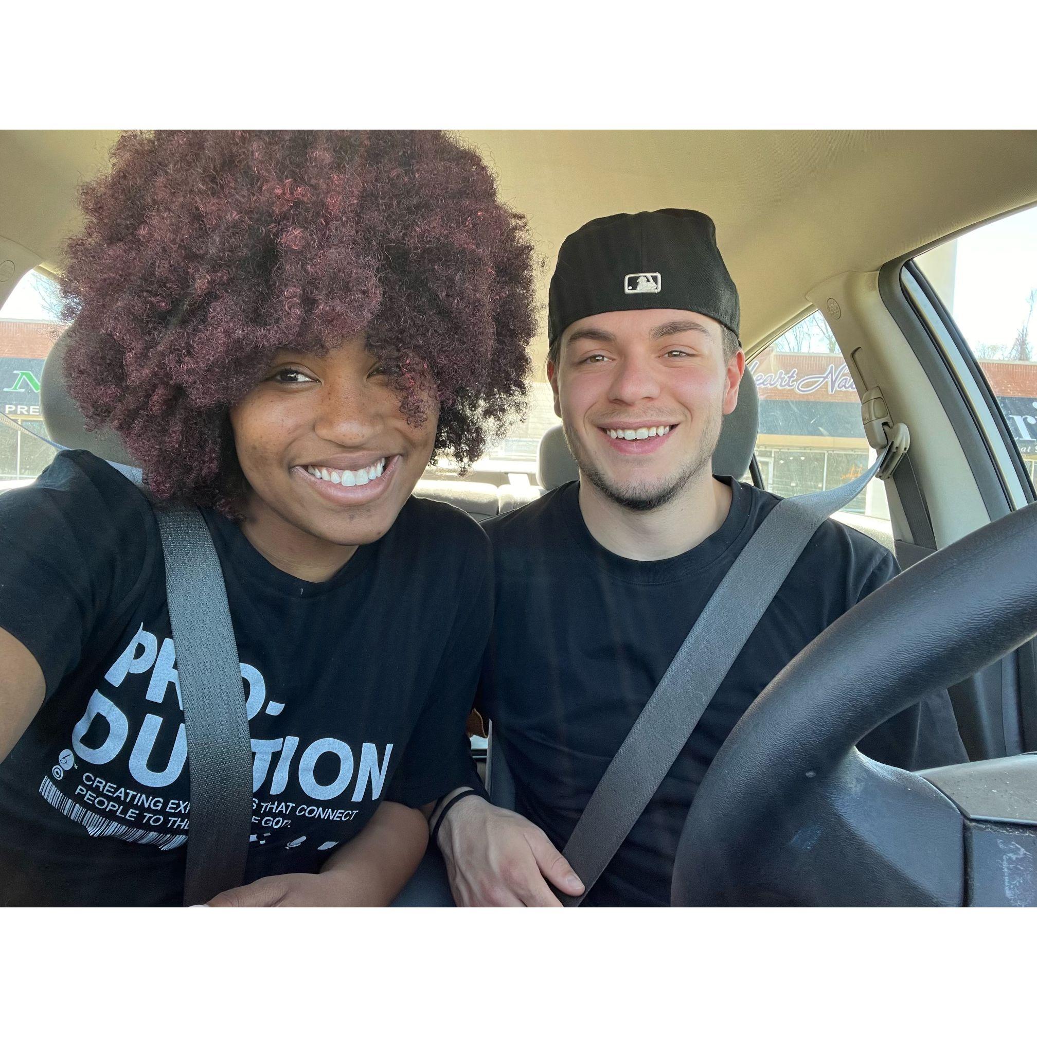 Heading to Teatery for some smoothie before Seth leaves back for South Carolina!