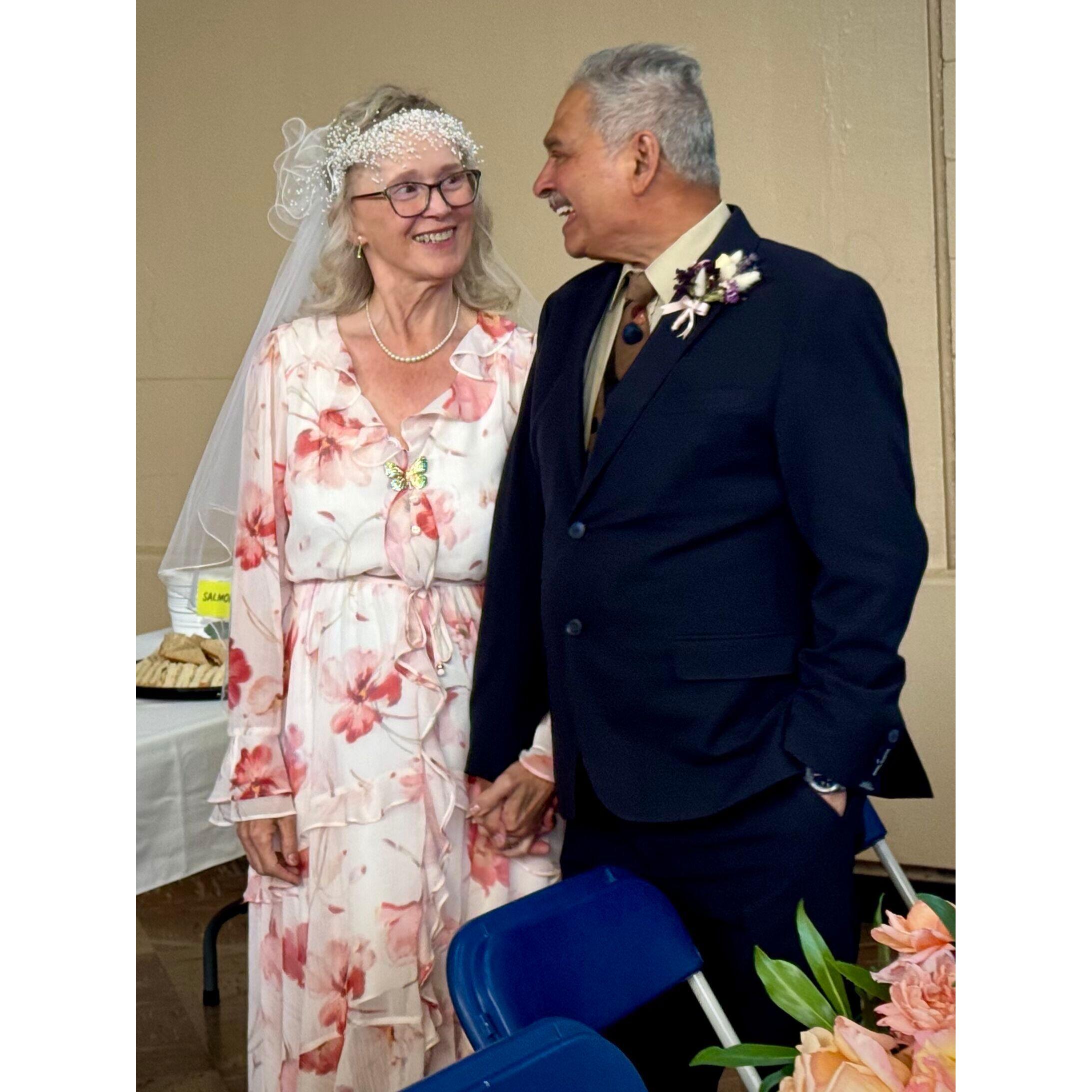 Bride & Groom smiles