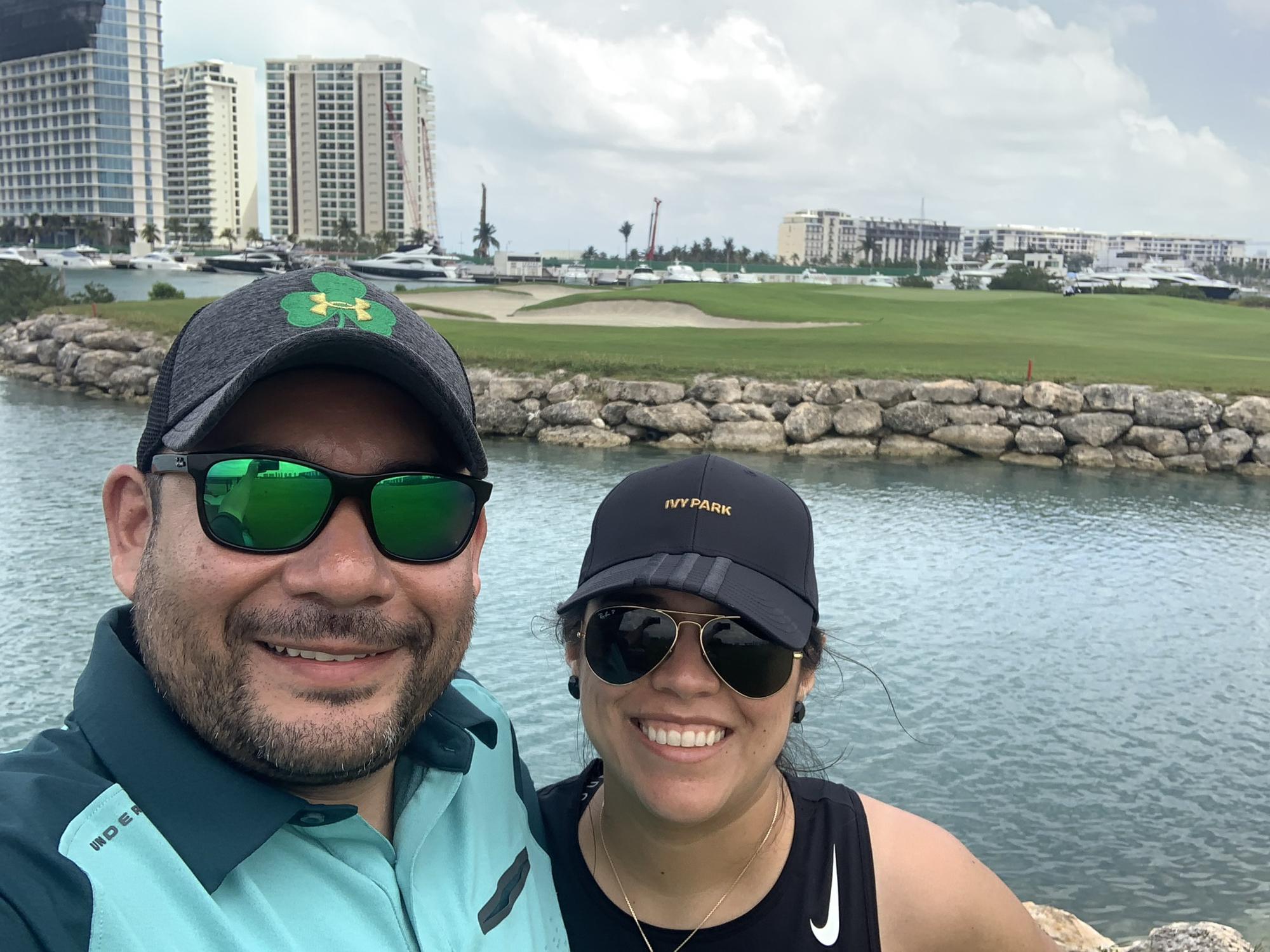 Golfing (by golfing, I only mean Michael) in Playa Mujeres