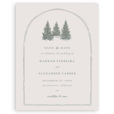 Beige Wedding Digital Save the Date - Auburn Portrait