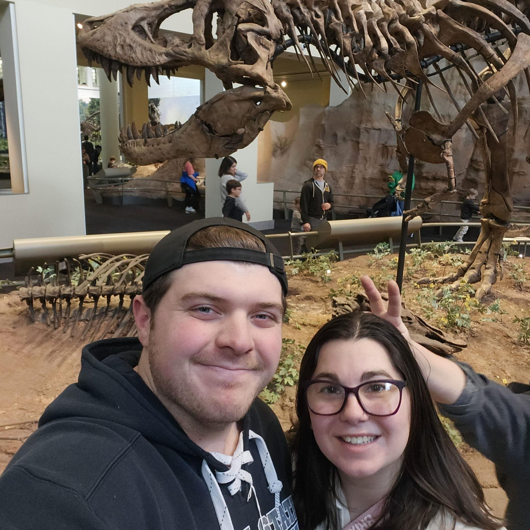 Dylan and Hannah went to the Carnegie History Museum with Her Little Brother Ian Who Is Giving Hannah Bunny Ears!! On March 2nd 2025!