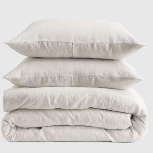 European Linen Duvet Cover Set Sand - King/Cal King