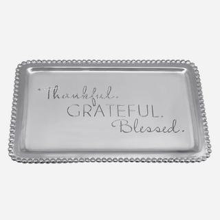 "Thankful, Grateful, Blessed" Beaded Buffet Tray