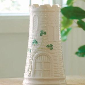 Belleek Shamrock Castle Vase | Blarney