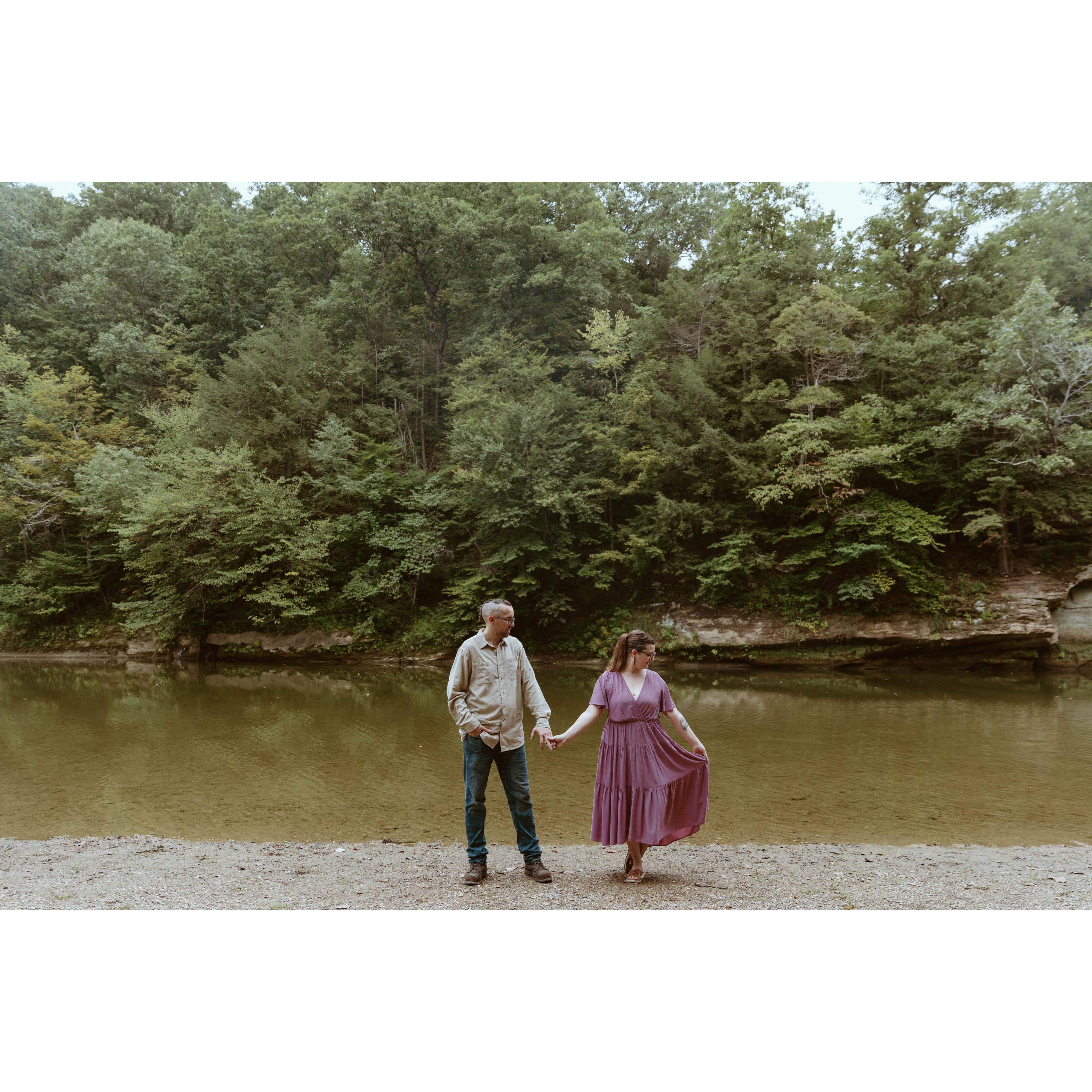 Our engagement photos in Turkey Run State Park were absolutely beautiful thanks to Aliscia Marie Photogrpahy!