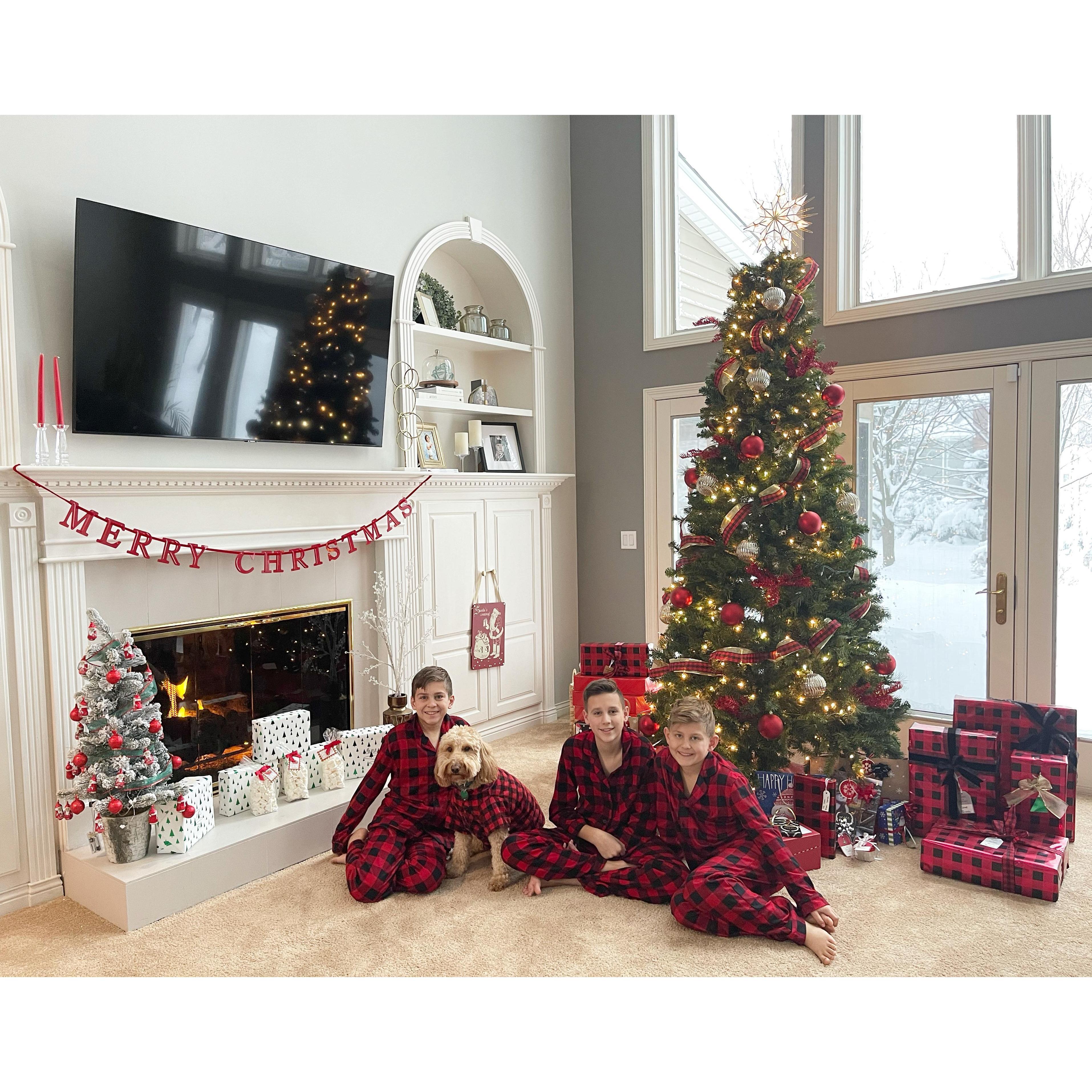 First Christmas morning in our family home, 2020