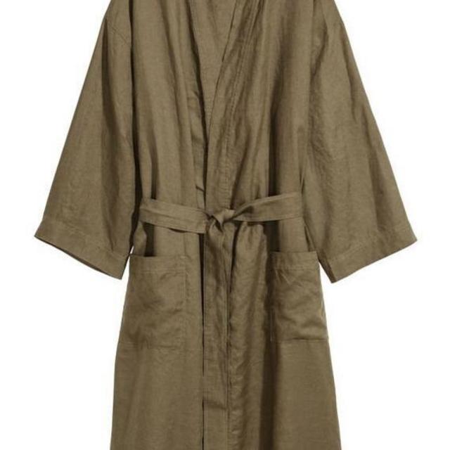 Linen Bathrobe - Cinnamon color