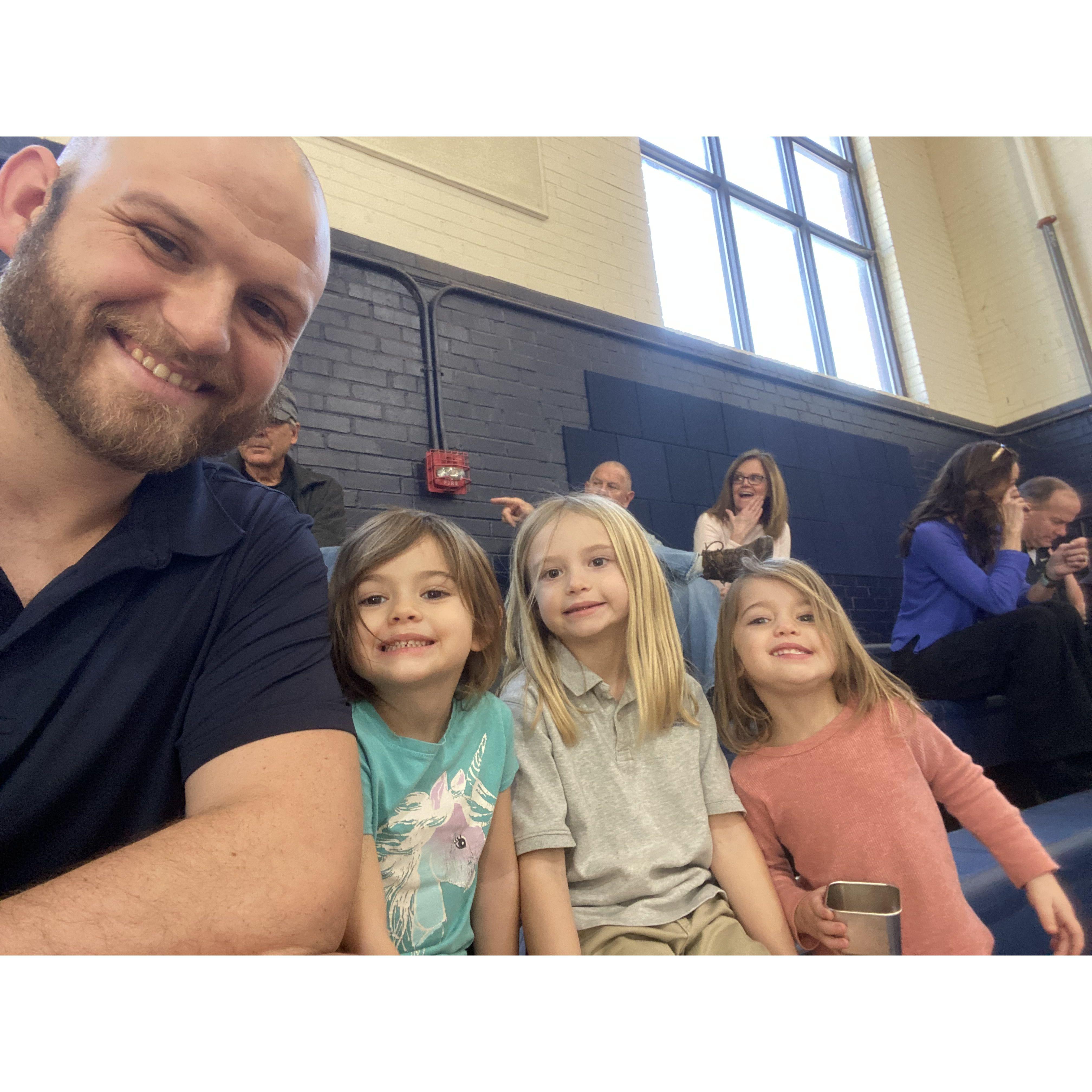 One of the many afternoons out for Daniel and the girls.