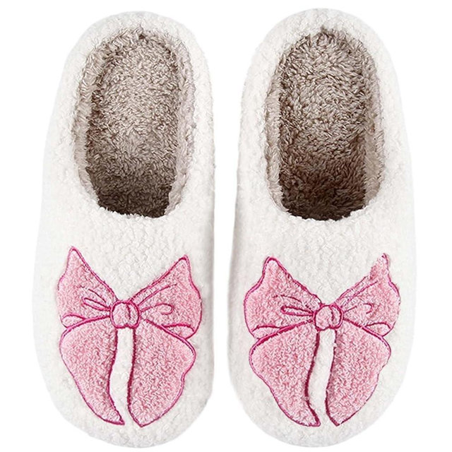 HIPINISS Womens Mens Slippers Retro Memory Foam Cute Cartoon Plush Fluffy Warm Fur Lined slippers Indoor House Home Winter Shoes