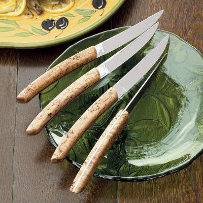 Laguiole Jean Dubost Birch Steak Knives, Set of 4