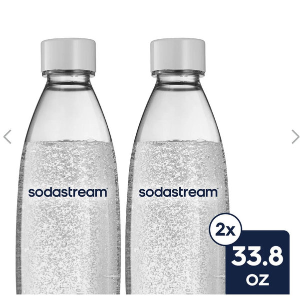 Sodastream Slim Sparkling Water Bottle Twin Pack White 33.8 oz