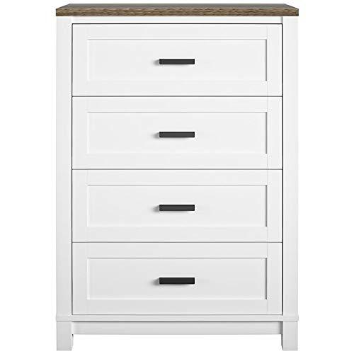 Ameriwood Home Chapel Hill 4 Drawer Dresser in White