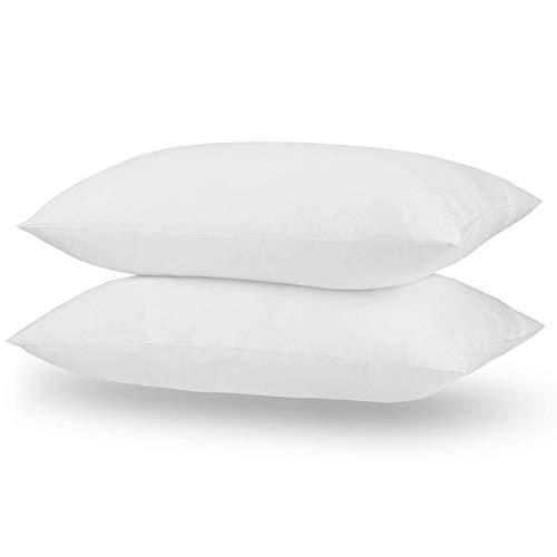 Acanva Bed Pillow Inserts Decorative Breathable Extra-Soft Hotel Quality Rest Cushion Stuffer for Sleeping, Standard 20" x 26", White, 2 Pack