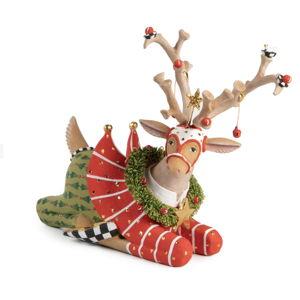 Patience Brewster Dash Away Sitting Prancer Reindeer Figure
