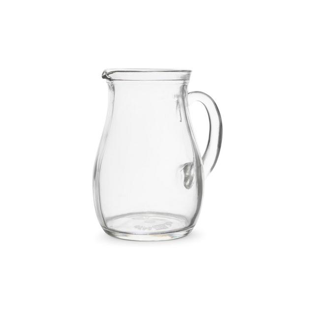 Amici Home Roxy Mini Glass Pitcher with Handle, 4.5 Inches High, Child Sized, Montessori Italian Beverage Server , 9 Ounces