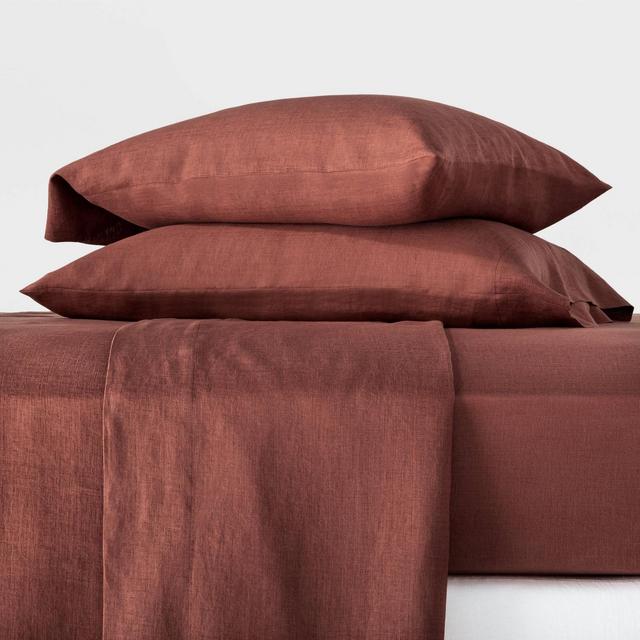 Queen 100% Hemp Solid Sheet Set Clay - Casaluna™