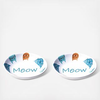 Cats Meow Pet Saucer, Set of 2