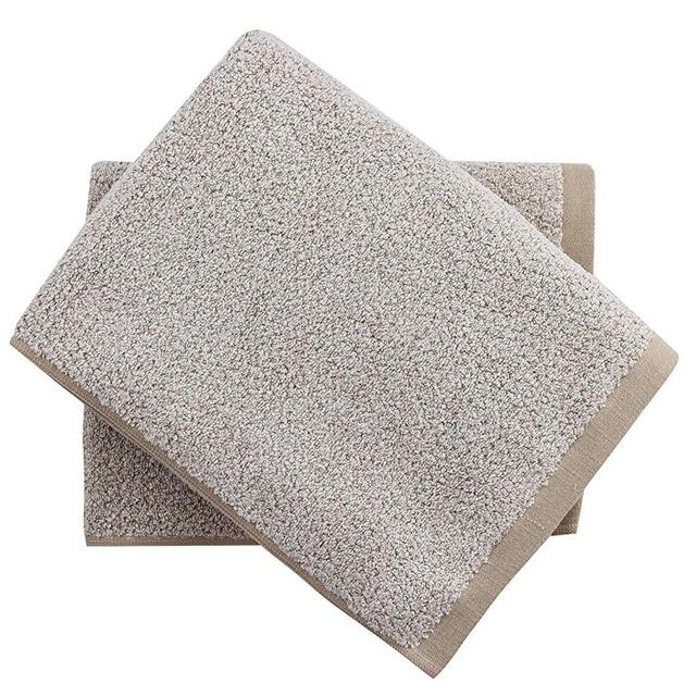 Everplush Diamond Jacquard 2 Pack Bath Towels Set, (30 x 56), Khaki (Light Brown) 2 Piece