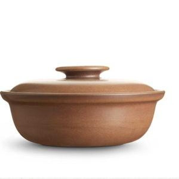 Heath Ceramics: Large Covered Serving Dish in Color Redwood
