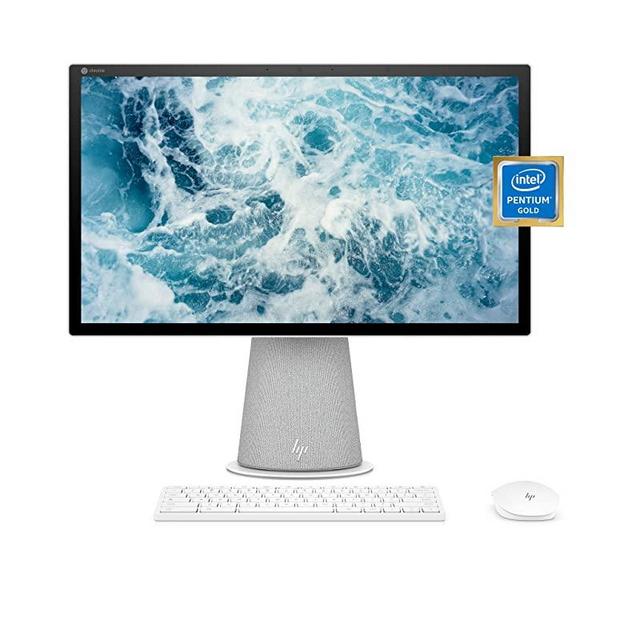 HP Chromebase 21.5" All-in-One Desktop, Intel Pentium Gold 6405U Processor, 4 GB RAM, 64 GB Storage, Rotating Full HD IPS Touchscreen, Chrome OS, Bluetooth Keyboard and Mouse Combo (22-aa0012, 2021)