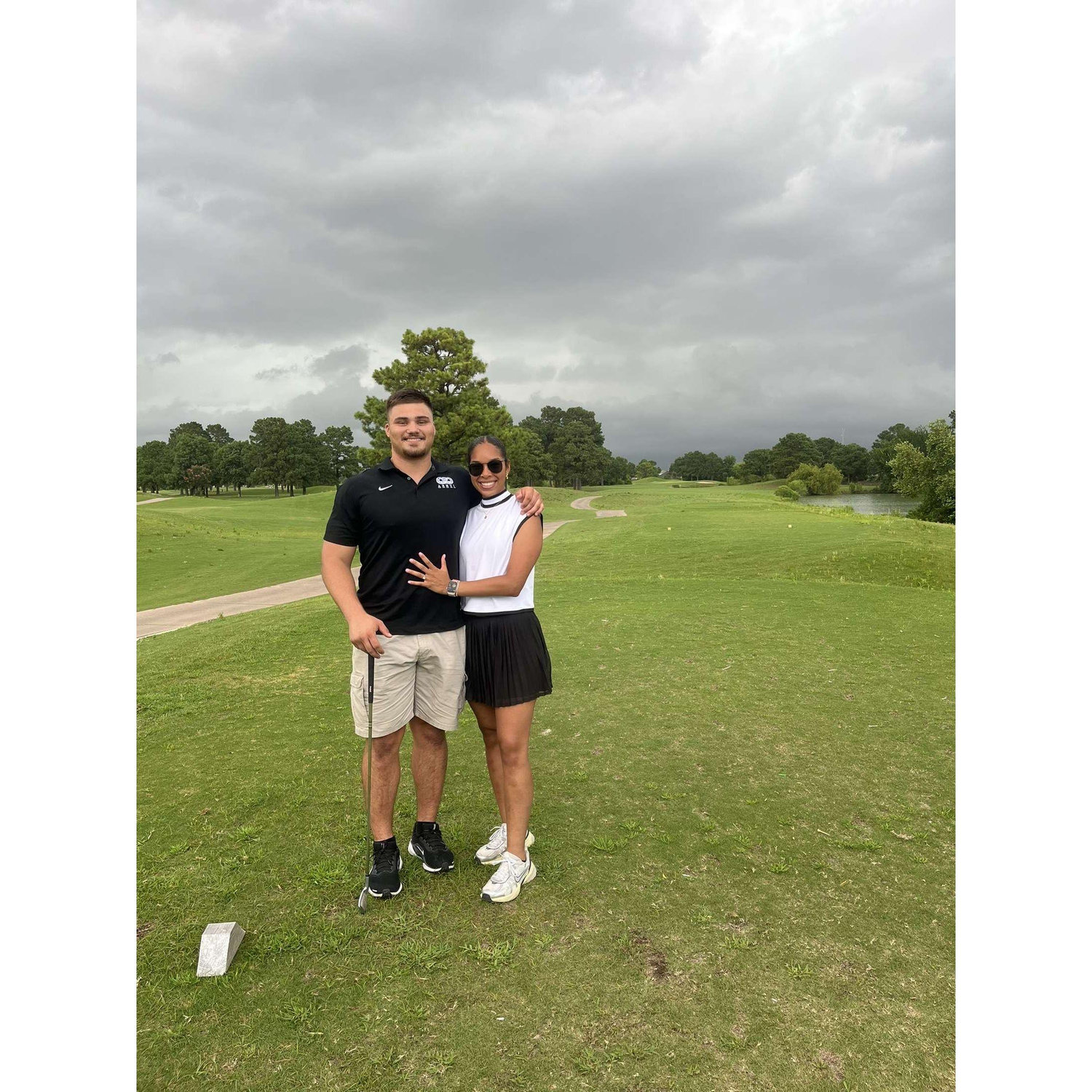 June 13th, 2025 — the beautiful day they got engaged! Their hearts are full, and they give thanks to God for blessing their love and journey together.
