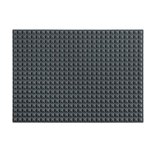 Colinda Silicone Dish and Cup Drying Mat - Extra Large Trivet for Hot Dishes, Large Size Hot Pots and Pads Coming Directly Out from the Stove or Oven,Drain Board,16" x 11.5",Grey
