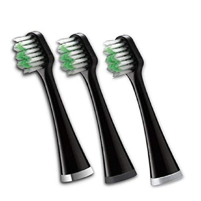 Waterpik Triple Sonic Replacement Brush Heads, Complete Care Replacement Tooth Brush Heads, STRB-3WB, 3 Count(Pack of 1), Black