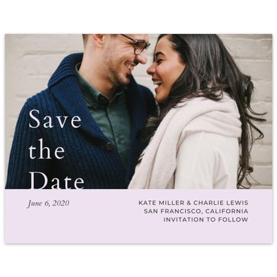 Lilac, Purple Wedding Digital Save the Date - Morrison Rise