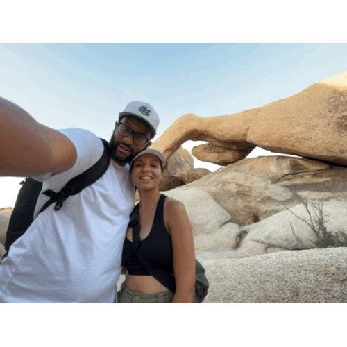 Theo planned a spontaneous trip to Joshua Tree for the weekend, we got lost looking for this arch in 100 degree weather.