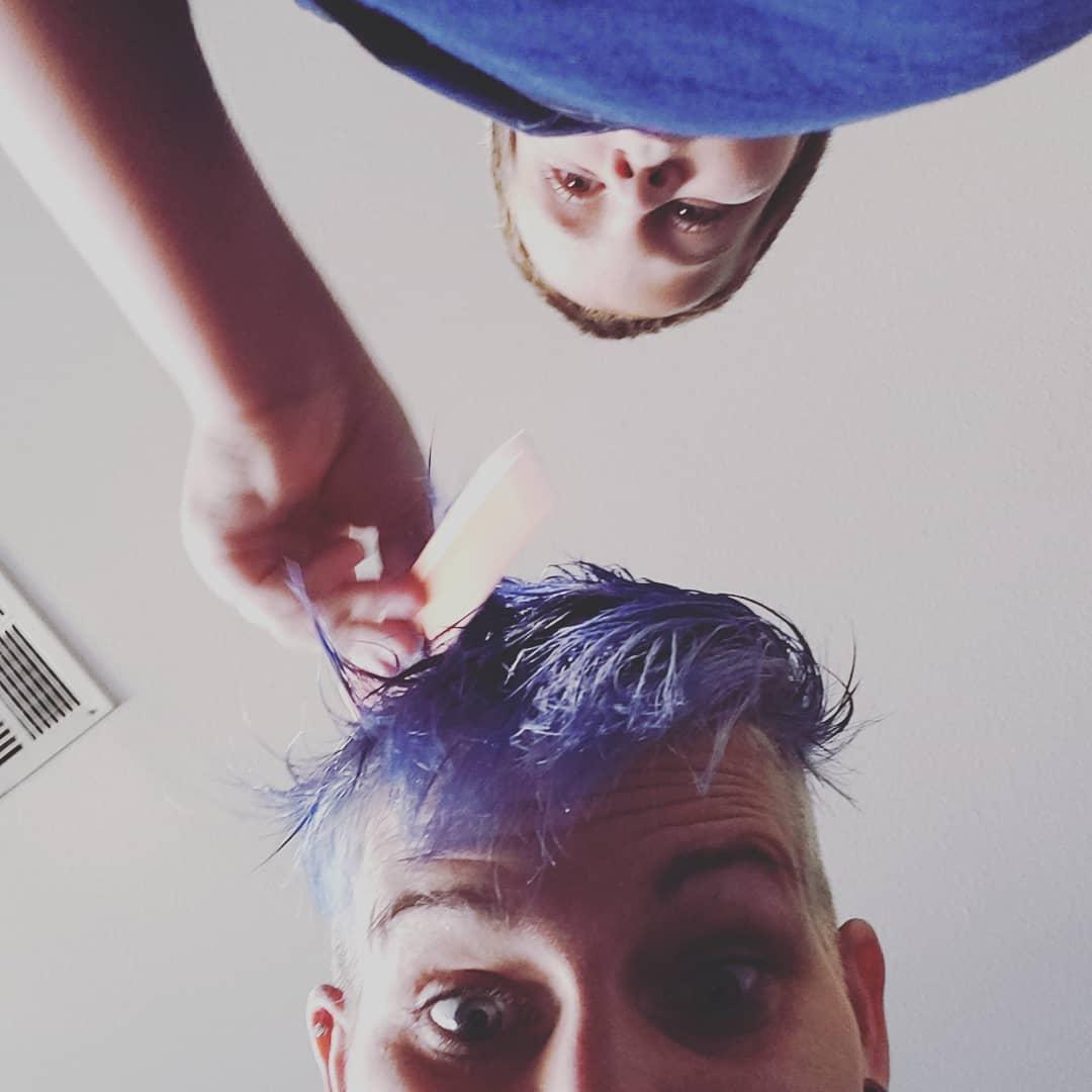 "Mom can I cut your hair?"