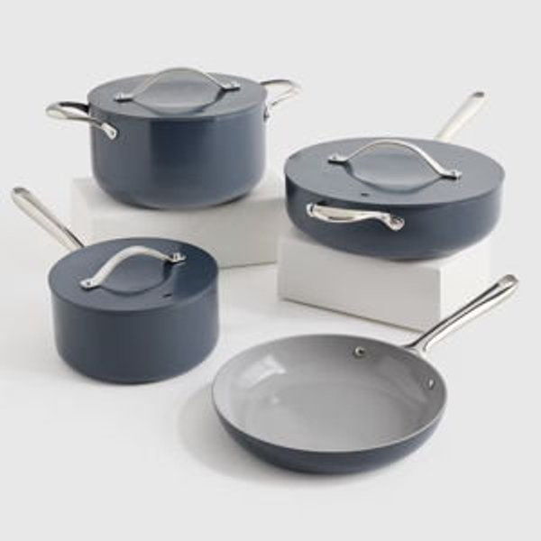 Ceramic Nonstick 7pc Cookware Set in Navy