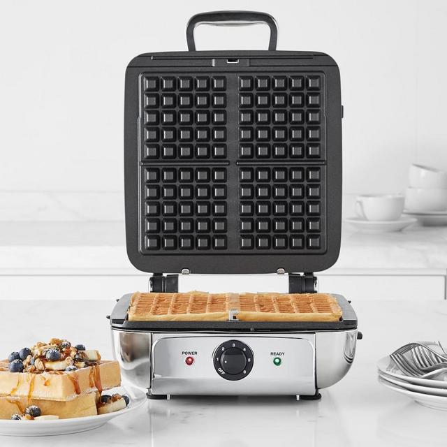 All-Clad 4-Square Manual Gourmet Waffle Maker with Removable Plates