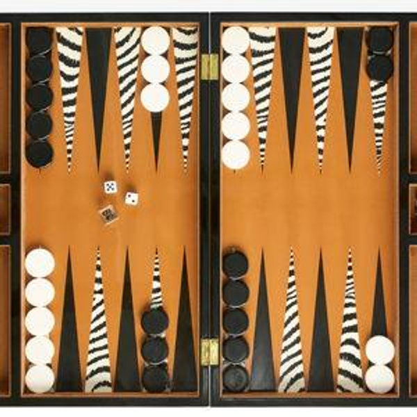 Zebra Backgammon Set
