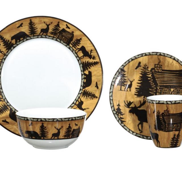 White River® Wilderness Retreat 16-Piece Dinnerware Set