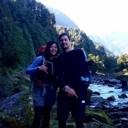Our first hike together in NZ when we started dating