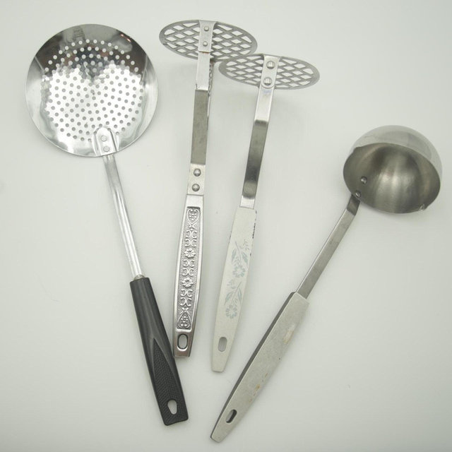 Vintage Utensils I Slotted Spoon Skimmer Spoon Jhaara I Potato Mashers I Soup Ladle