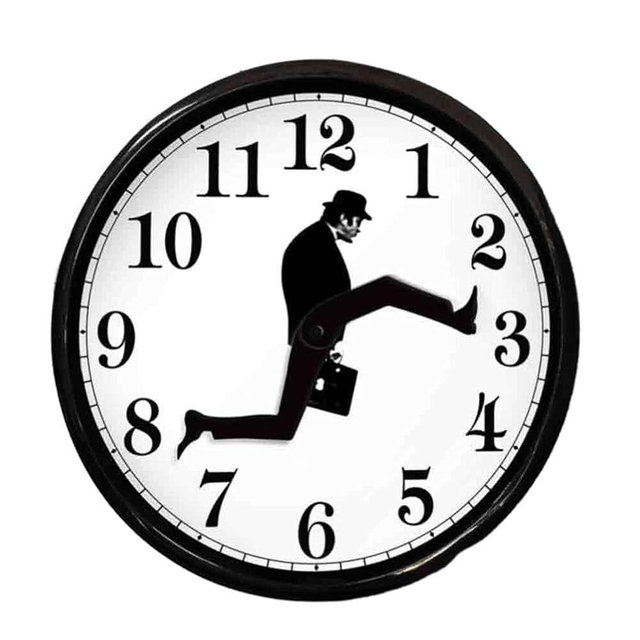Ministry of Silly Walks Clock, Silly Walk Wall Clock, A Interesting Artwork for Bedroom Kitchen Living Room, Novelty Home Decor, Walking Silent Wall Clock