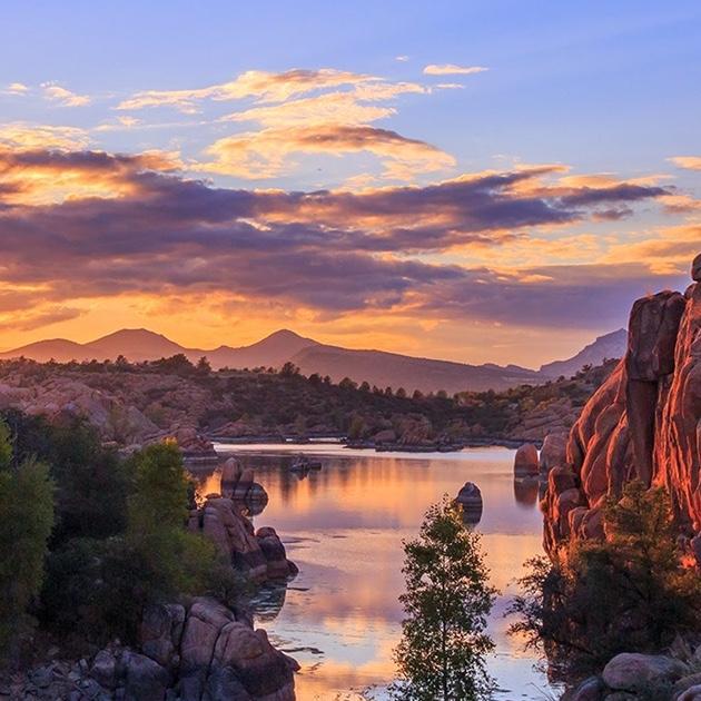 The granite dells in Prescott