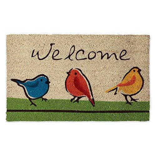DII Indoor/Outdoor Natural Coir Fiber Spring/Summer Doormat, 18 x 30, For the Birds
