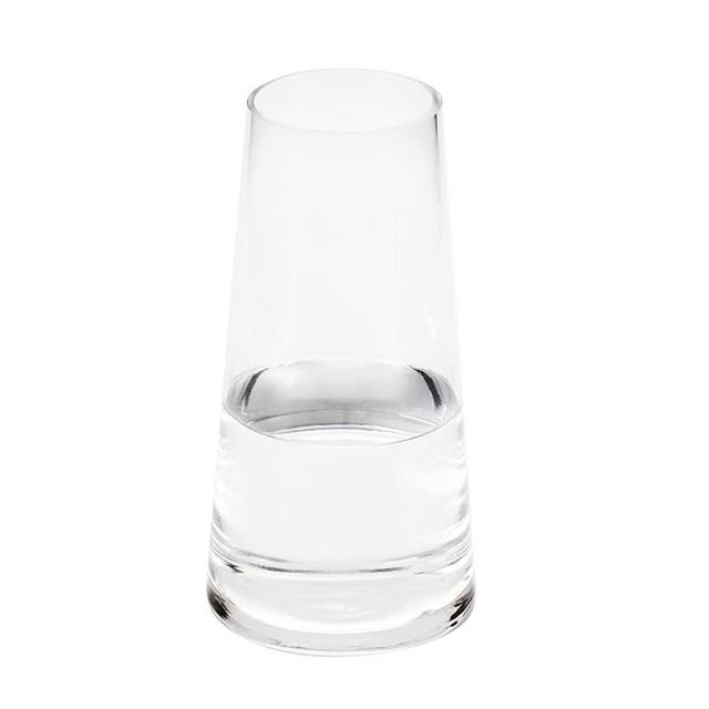 Vase Glass Set W5''*D3.5''*H9.7'' Modern Clear Medium Simple Style Clear Flower Glass Vases for Home Living Room Office Tabletop Decor or Gift