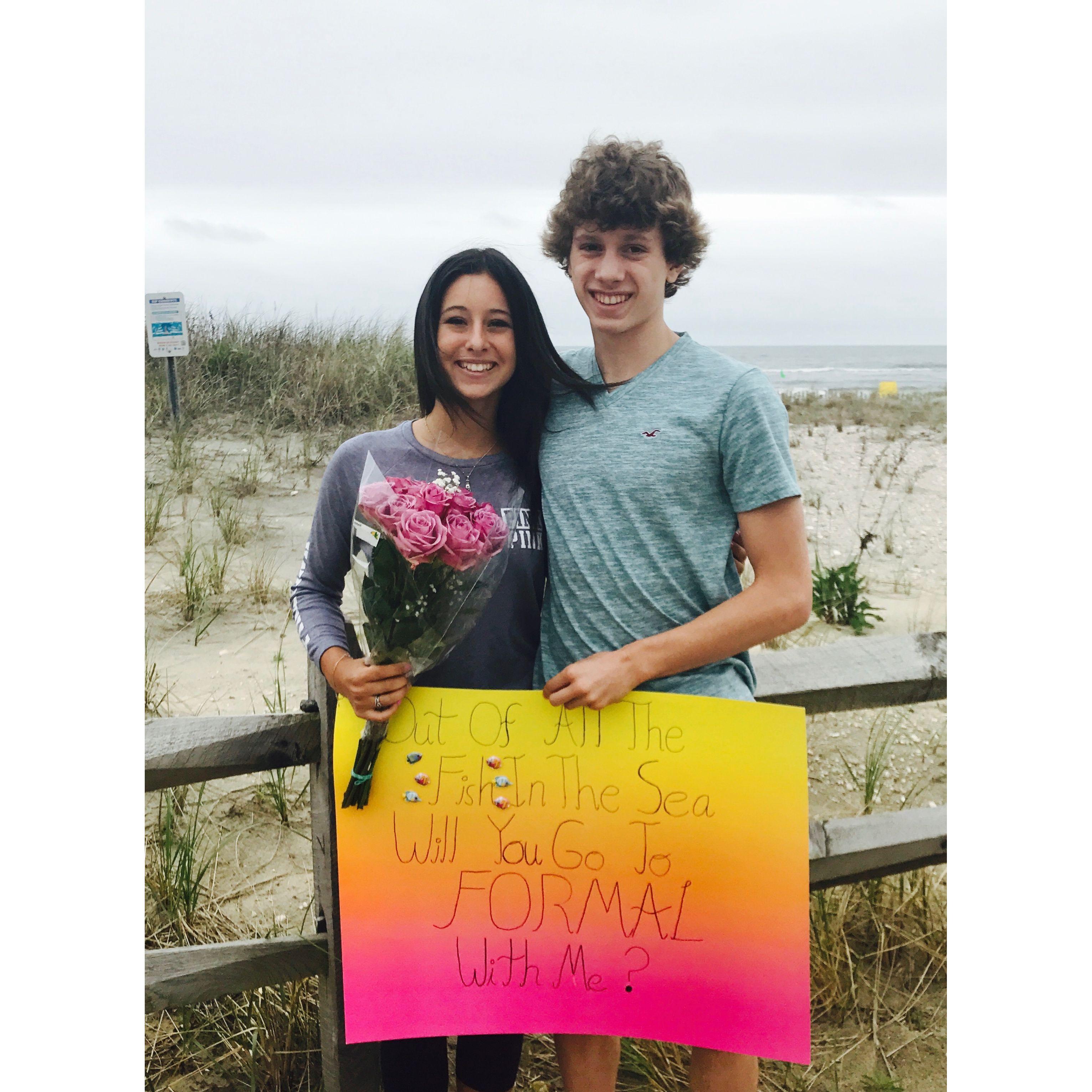 Brandon asking Lauren to 8th Grade Formal