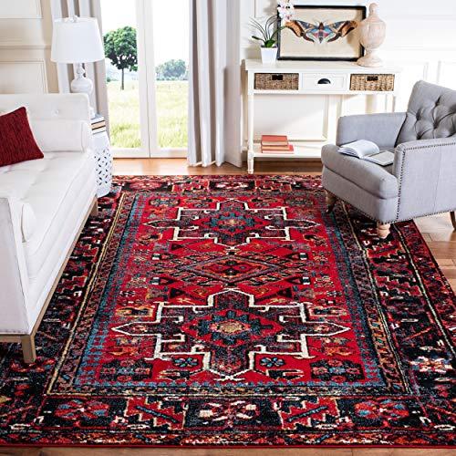 Safavieh Vintage Hamadan Collection VTH211A Antiqued Oriental Red and Multi Area Rug (8' x 10')