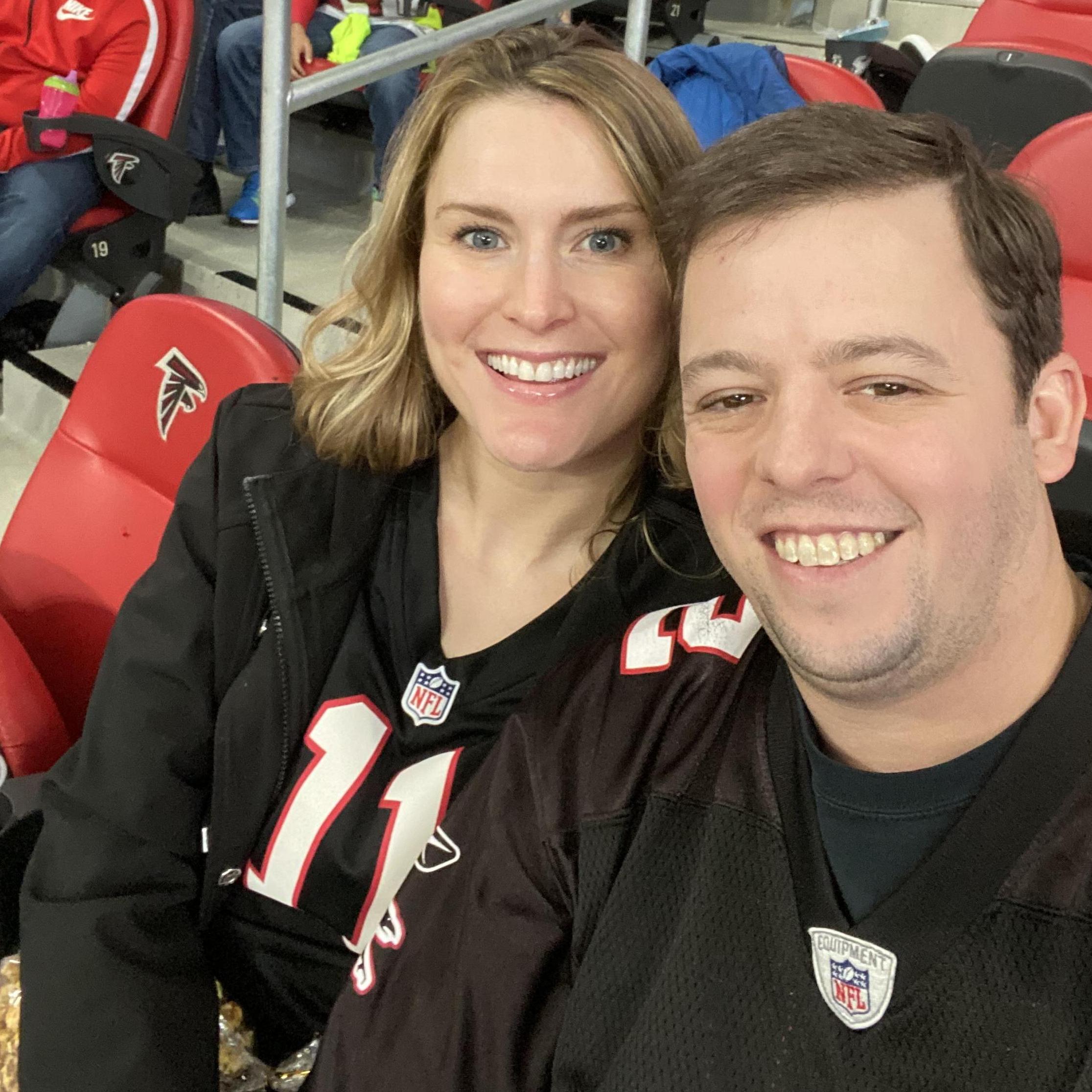Falcons Game sometime before Covid-19. We enjoy sporting events.