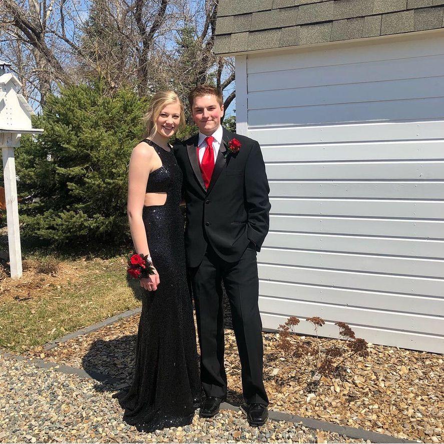 Senior prom for Madalyn, and Russell came home from college to attend!