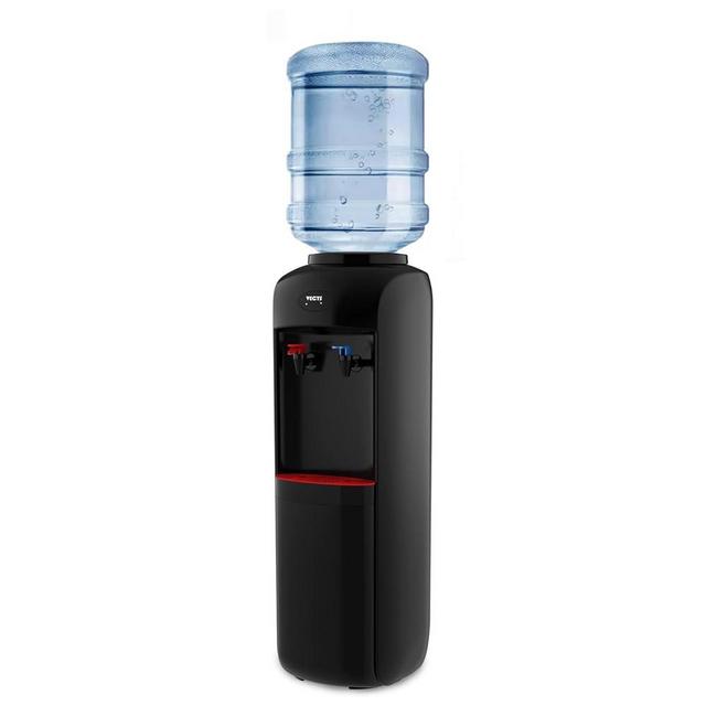 VECYS Hot and Cold Water Cooler Dispenser 3 or 5 Gallon with Child Safety Lock, Built-in Refrigerating Compressor and 304 Stainless Steel Reservior