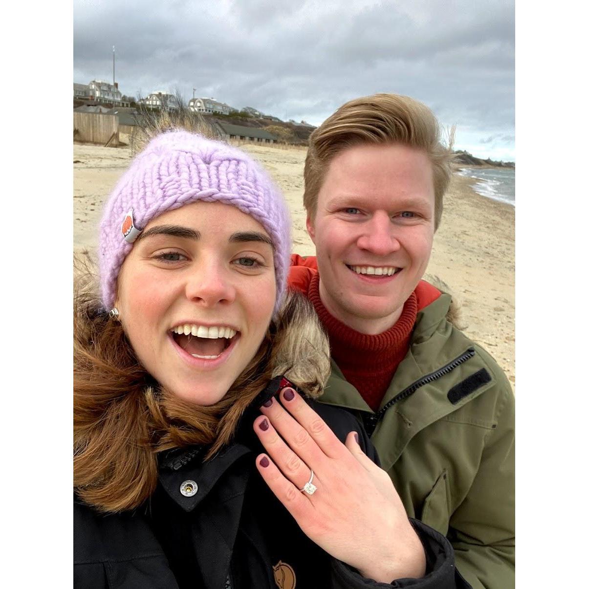 the proposal on nantucket at steps beach! december 2020