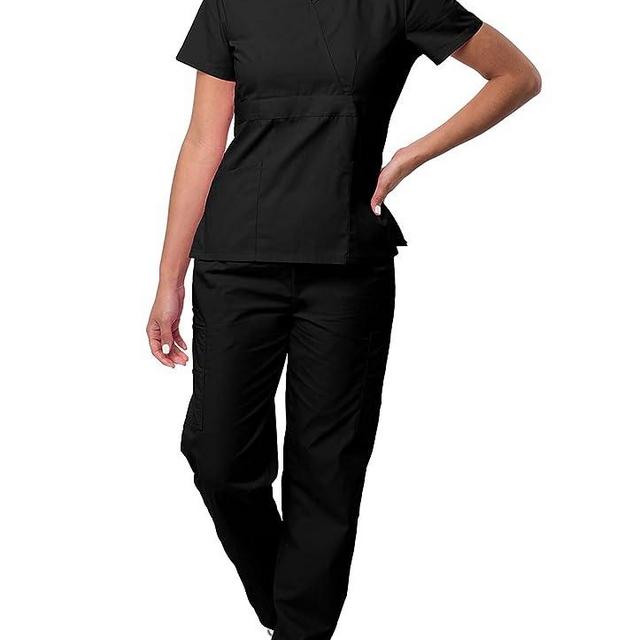 Sivvan Scrubs for Women - Mock Wrap & Cargo Pants Scrub Set