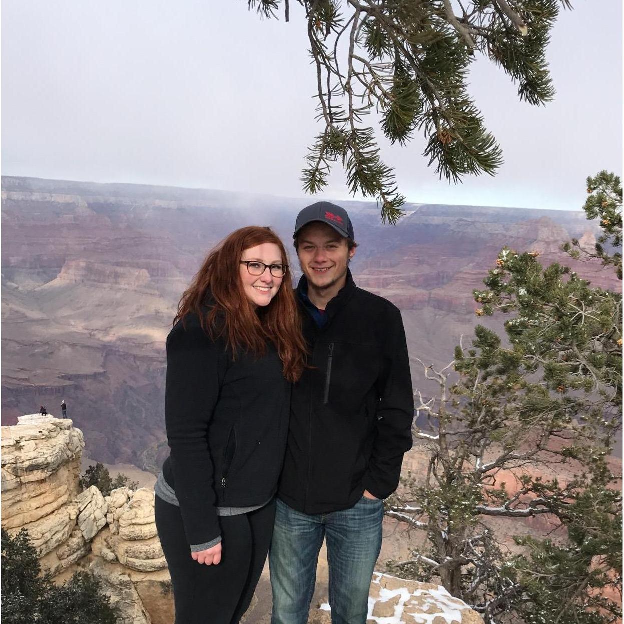 Right before Garrett gave me his moms ring as a promise ring at the Grand Canyon.