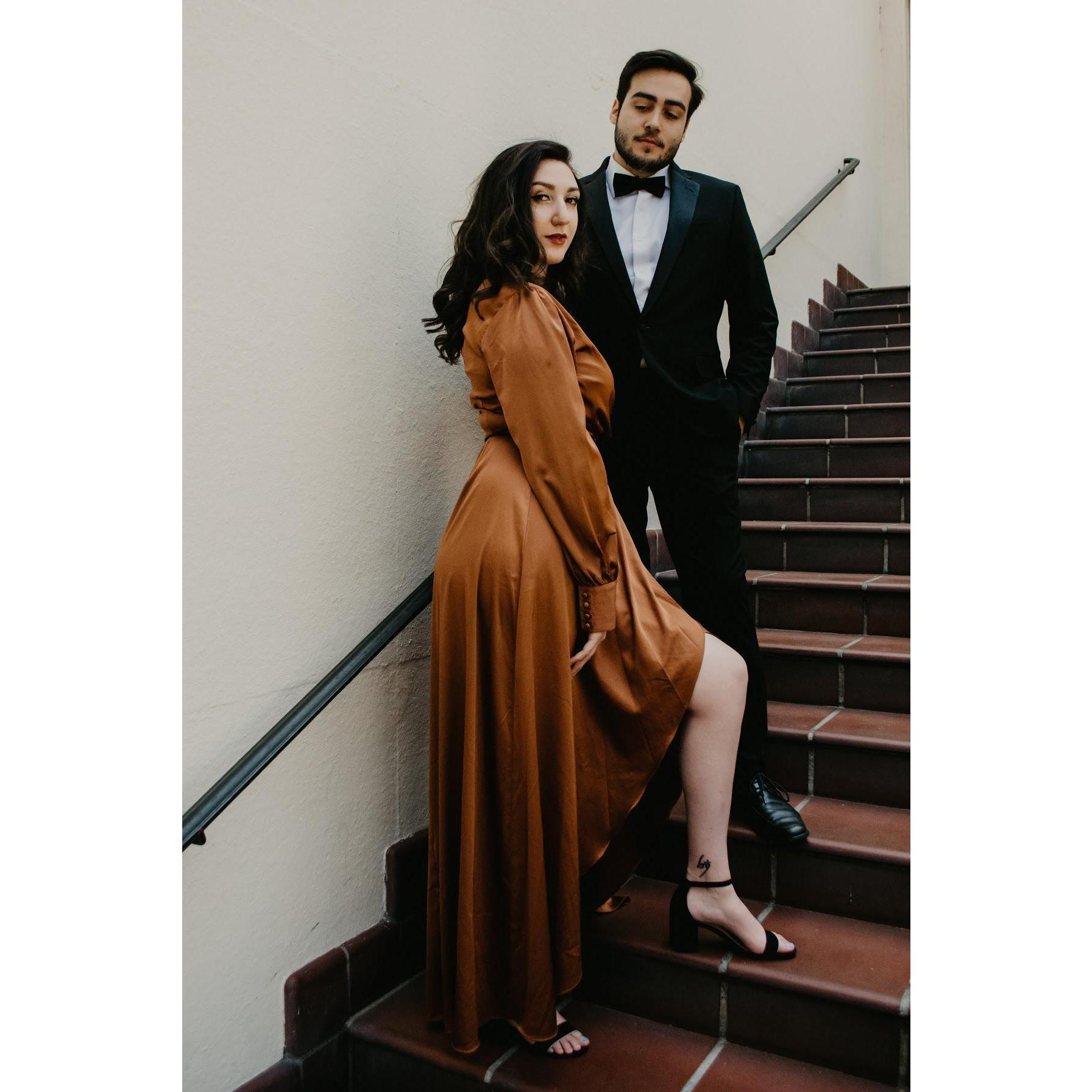 engagement photoshoot, los angeles union station